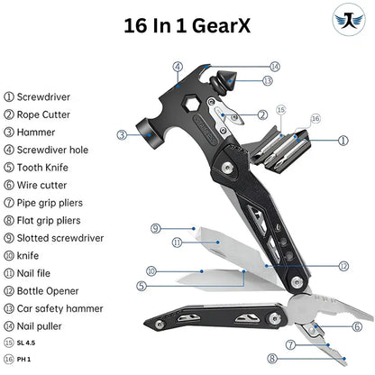 GearX 16 in 1 multi funcational tool all use cases by go multe